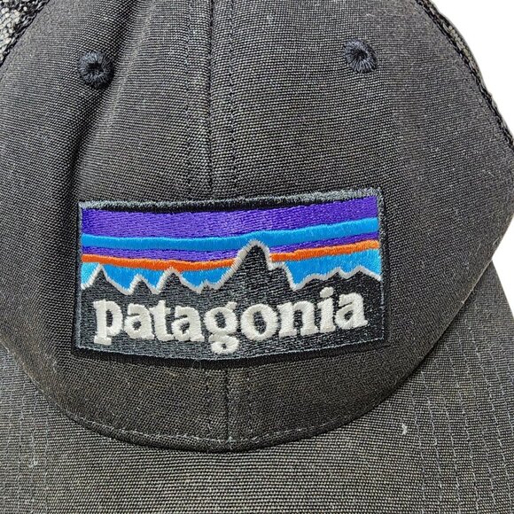 Patagonia Black Trucker Hat With Recycled Fishing Nets & Adjustable Snapback - Picture 2 of 8